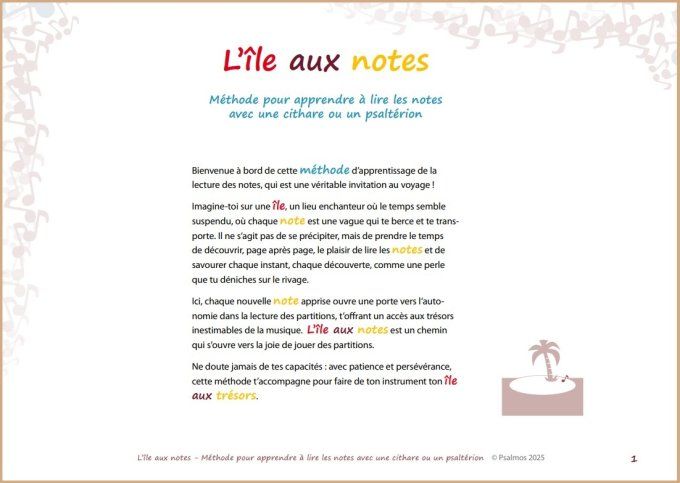 Méthode - L'île aux notes