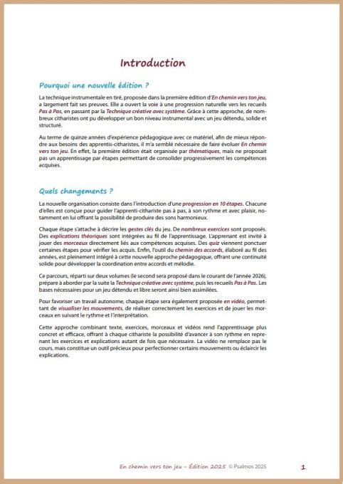 En chemin vers ton jeu - Méthode de base - EDITION 2025
