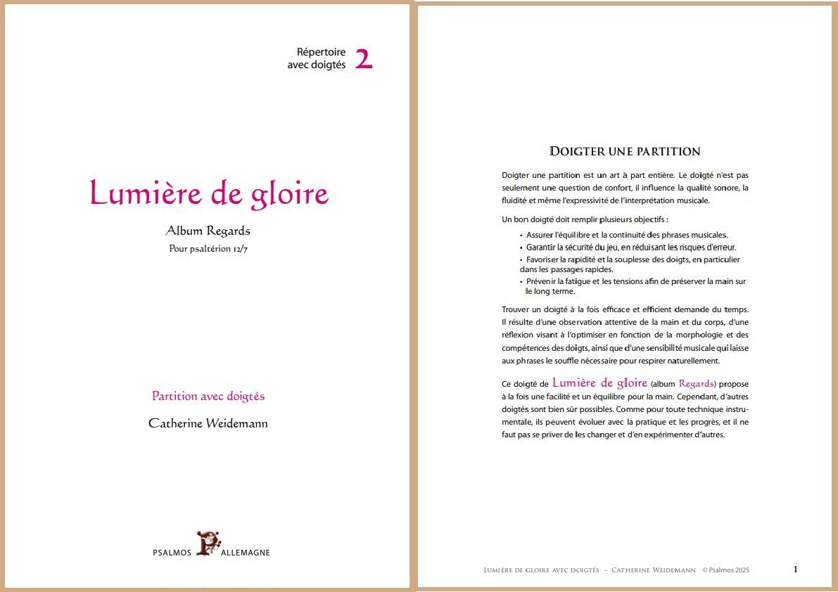 3 PARTITIONS REGARDS DOIGTEES : Miséricorde--Lumière de gloire--Tes yeux--Va tranquille et en paix