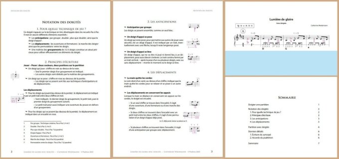 4 PARTITIONS REGARDS DOIGTEES : Miséricorde--Lumière de gloire--Tes yeux--Va tranquille et en paix