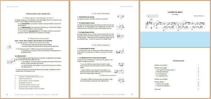 1 PARTITION REGARDS DOIGTEE : Miséricorde - Lumière de gloire - Tes yeux - Va tranquille et en paix