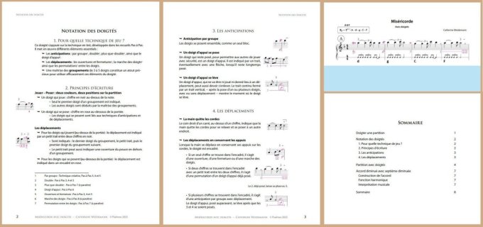 4 PARTITIONS REGARDS DOIGTEES : Miséricorde--Lumière de gloire--Tes yeux--Va tranquille et en paix