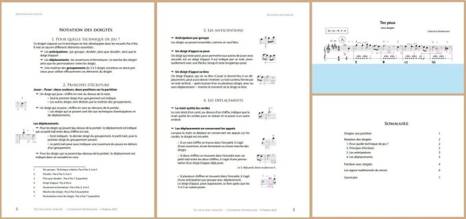 4 PARTITIONS REGARDS DOIGTEES : Miséricorde--Lumière de gloire--Tes yeux--Va tranquille et en paix