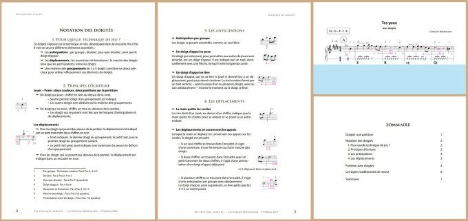 1 PARTITION REGARDS DOIGTEE : Miséricorde - Lumière de gloire - Tes yeux - Va tranquille et en paix