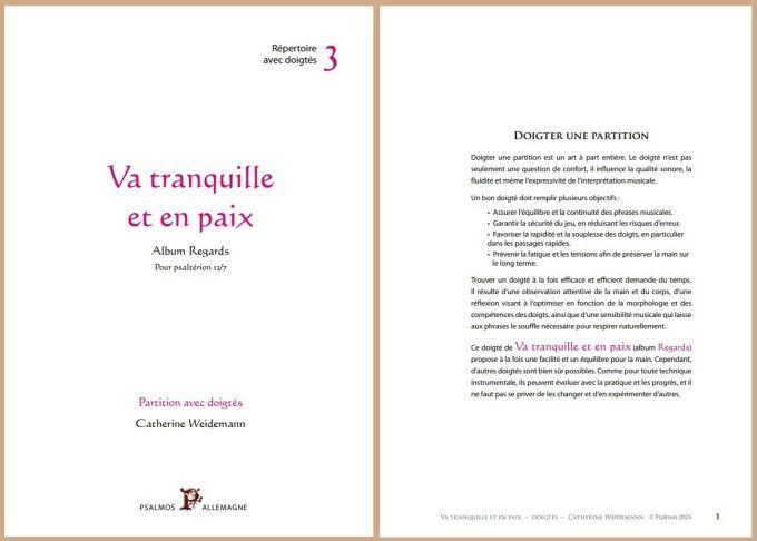 1 PARTITION REGARDS DOIGTEE : Miséricorde - Lumière de gloire - Tes yeux - Va tranquille et en paix