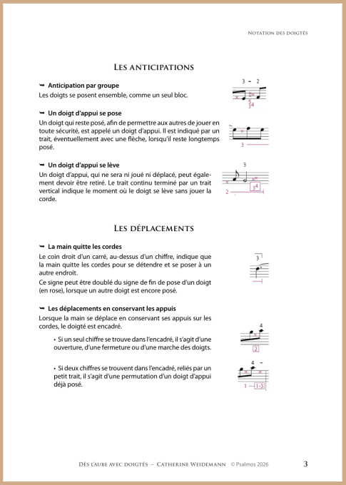 PARTITION "REGARDS" DOIGTEE : Dès l'aube - APPRO EN COURS
