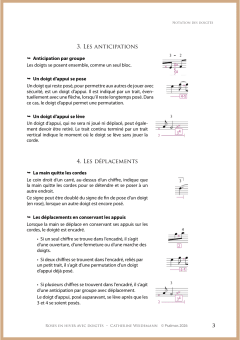 PARTITION "REGARDS" DOIGTEE : Roses en hiver - APPRO EN COURS