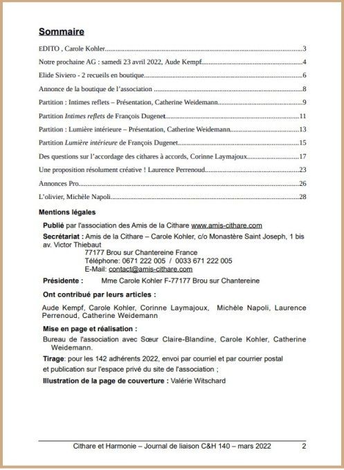 C&H 140 version électronique - Mars 2022