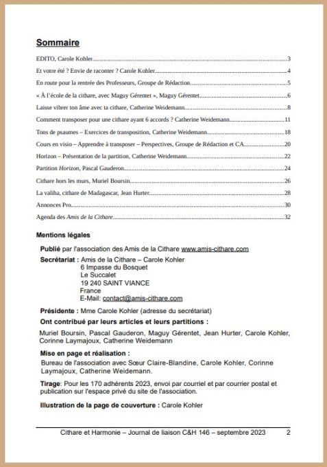 C&H 146 version papier - Septembre 2023
