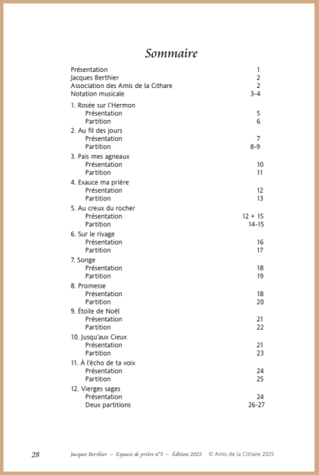 Espace de prière N3 - Edition 2025